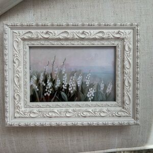 Elegant Cream Floral Framed Art